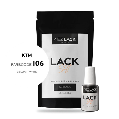 Kiezlack Motorradlack Lackstift KTM 106 BRILLIANT WHITE