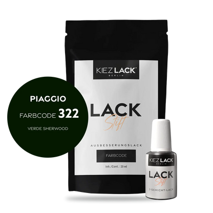 Kiezlack Motorradlack Lackstift Piaggio 322 VERDE SHERWOOD
