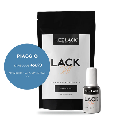 Kiezlack Motorradlack Lackstift Piaggio 45693 7002M GRIGIO AZZURRO METALLIC