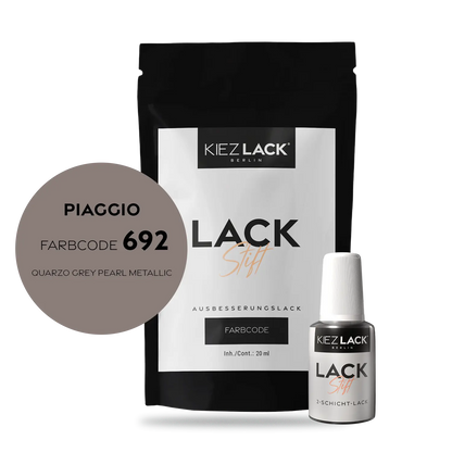 Kiezlack Motorradlack Lackstift Piaggio 692 QUARZO GREY PEARL METALLIC