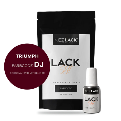 Kiezlack Motorradlack Lackstift Triumph DJ CORDOVAN RED METALLIC-3C