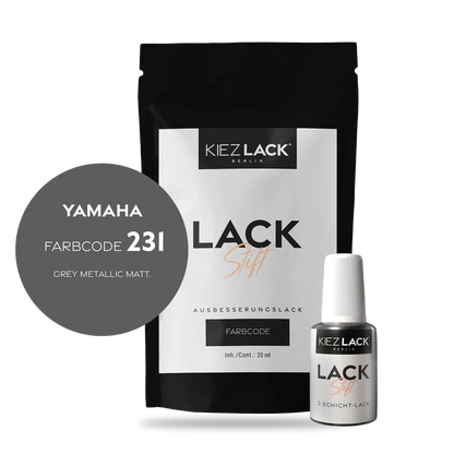 Kiezlack Motorradlack Lackstift Yamaha 231 GREY METALLIC MATT.