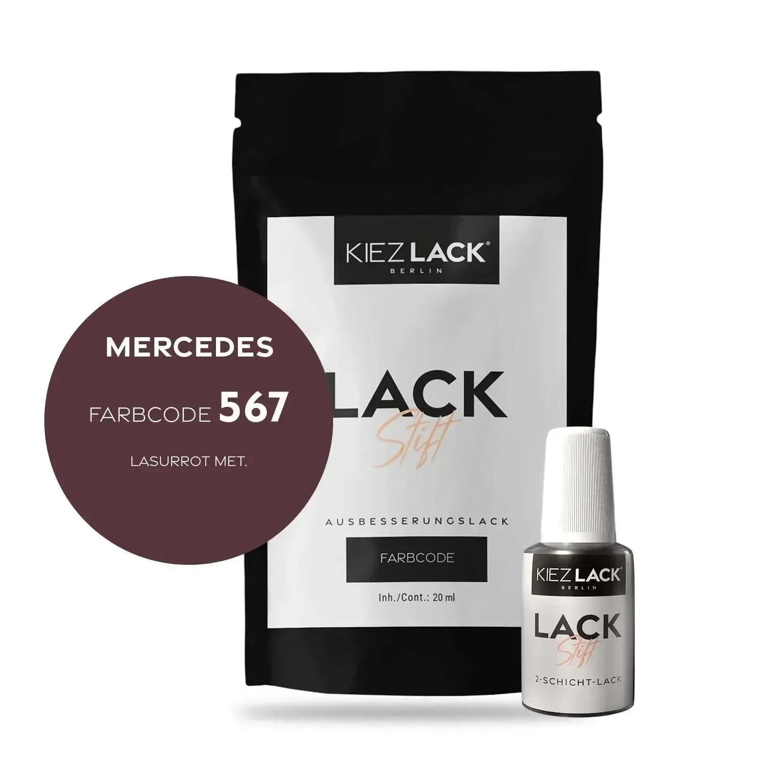 Autolack Lackstift MERCEDES 567 LASURROT MET. - Kiezlack