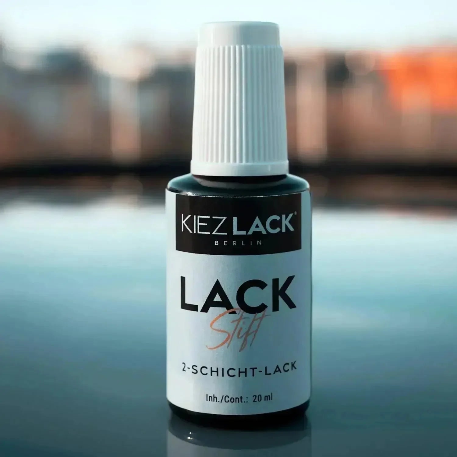 Kiezlack Lackstift + Klarlack Autolack Lackstift AUDI LX7W EISSILBER MET.