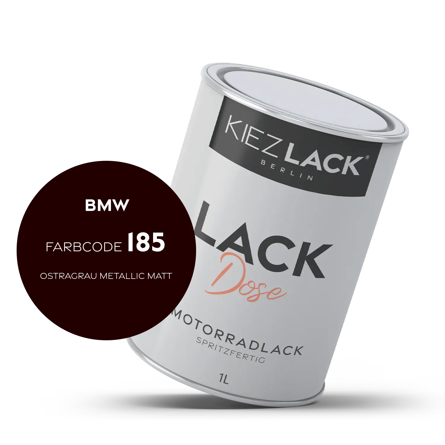 Kiezlack 1K Motorradlack Basislack Lackdose BMW 185 OSTRAGRAU METALLIC MATT