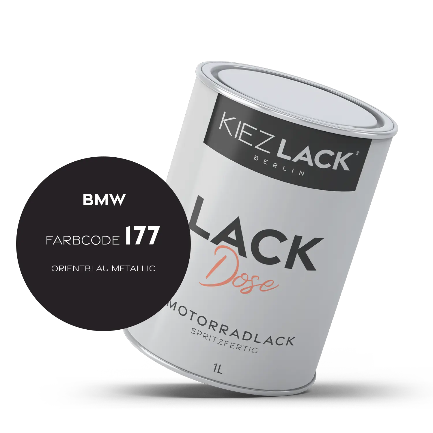 Kiezlack 1K Motorradlack Basislack Lackdose BMW 177 ORIENTBLAU METALLIC