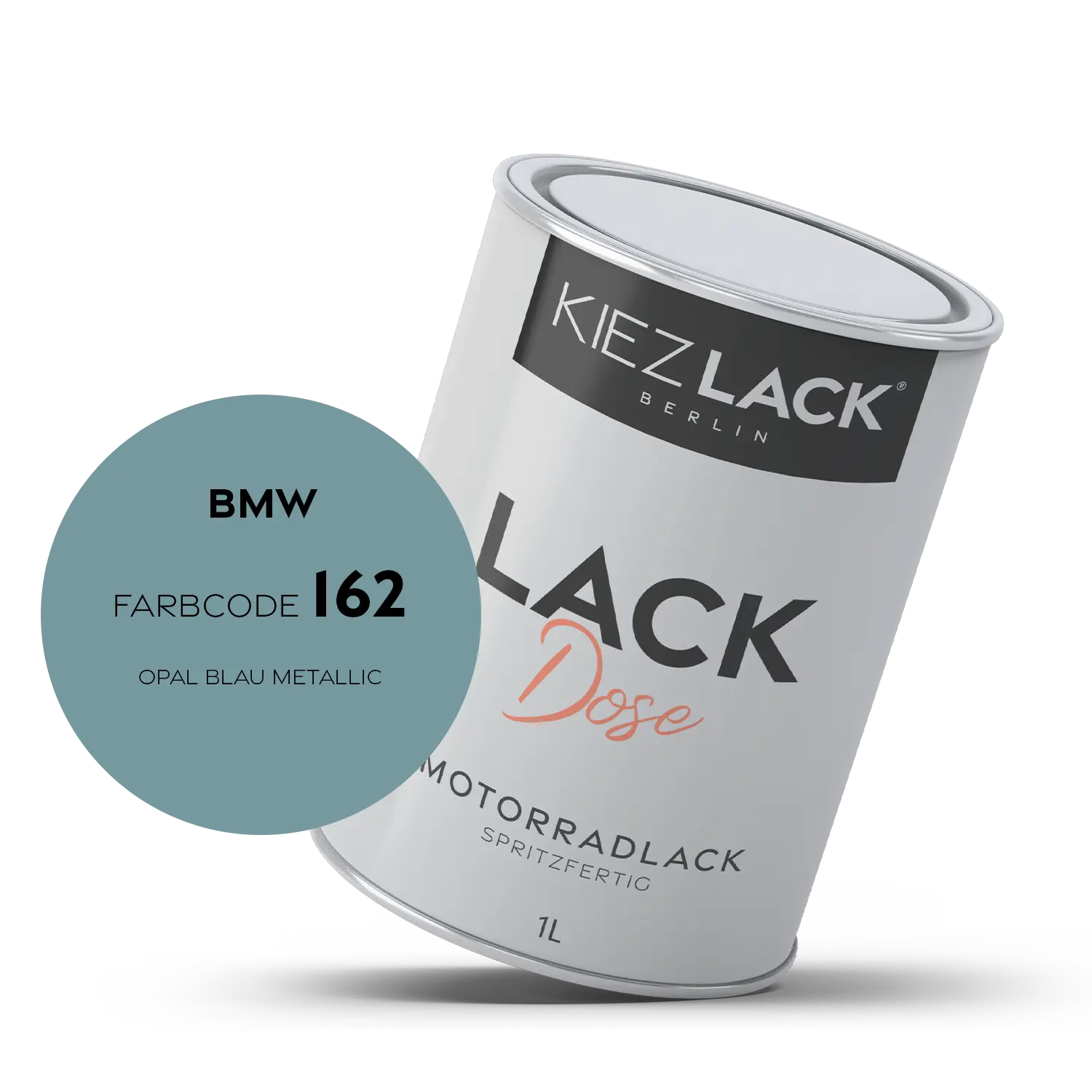 Kiezlack 1K Motorradlack Basislack Lackdose BMW 162 OPAL BLAU METALLIC