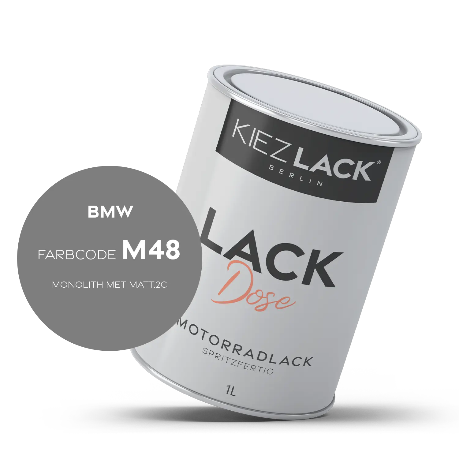 Kiezlack 1K Motorradlack Basislack Lackdose BMW M48 MONOLITH MET MATT.2C