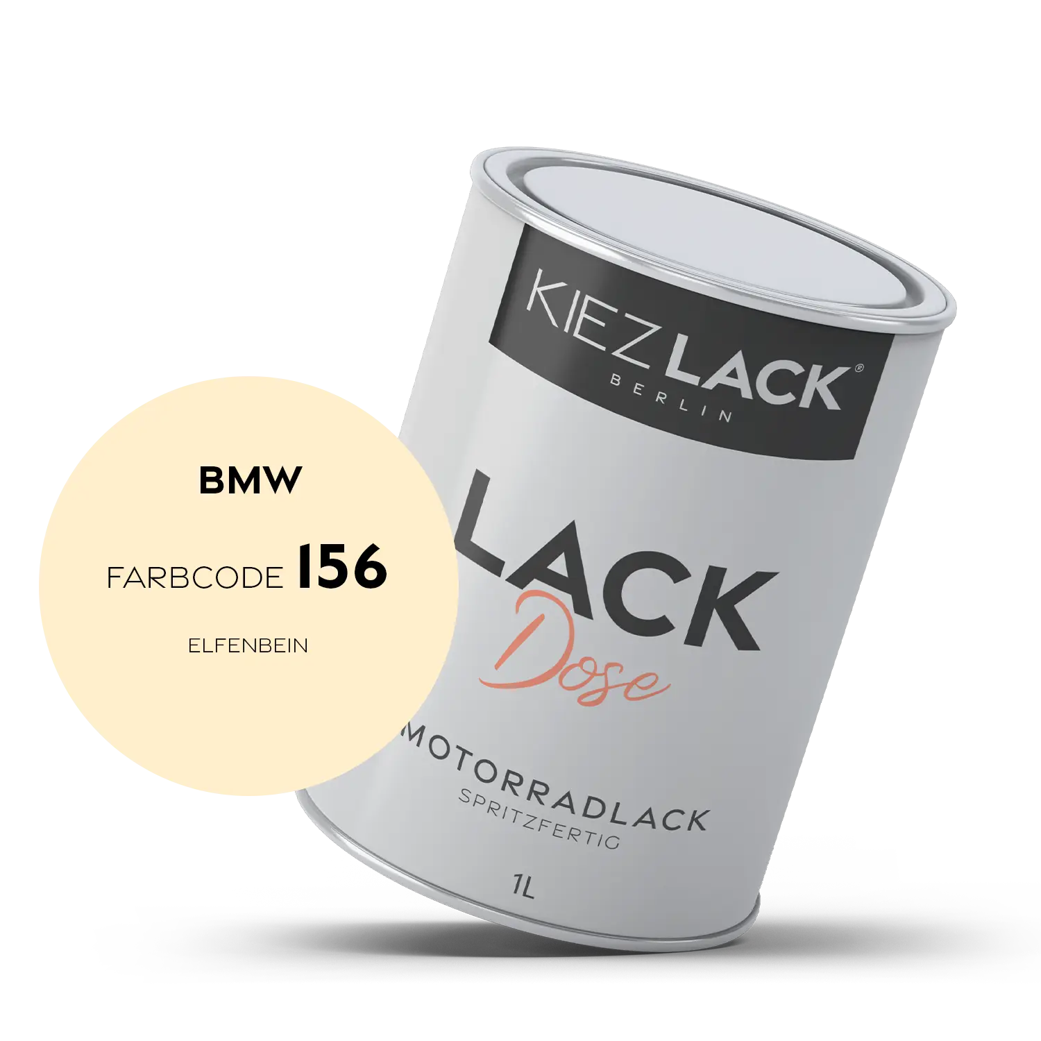 Kiezlack 1K Motorradlack Basislack Lackdose BMW 156 ELFENBEIN