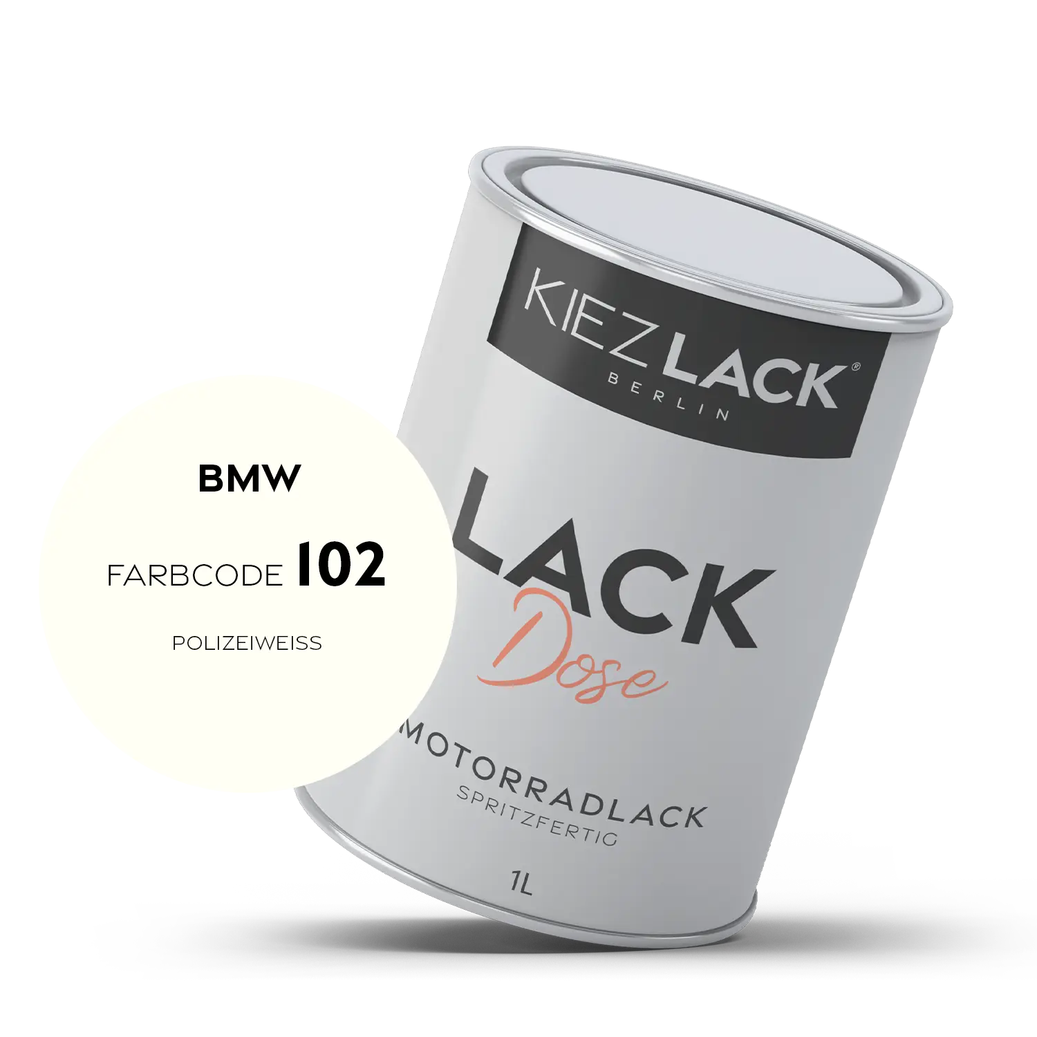 Kiezlack 1K Motorradlack Basislack Lackdose BMW 102 POLIZEIWEISS
