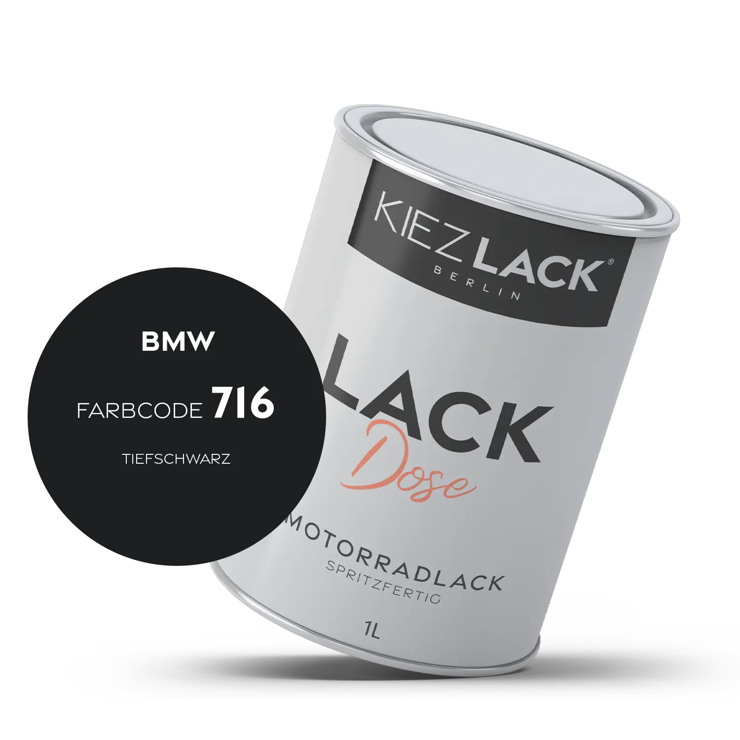 Kiezlack 1K Motorradlack Basislack Lackdose BMW 716 TIEFSCHWARZ