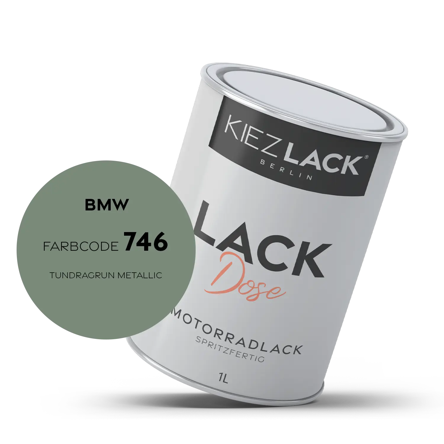 Kiezlack 1K Motorradlack Basislack Lackdose BMW 746 TUNDRAGRUN METALLIC