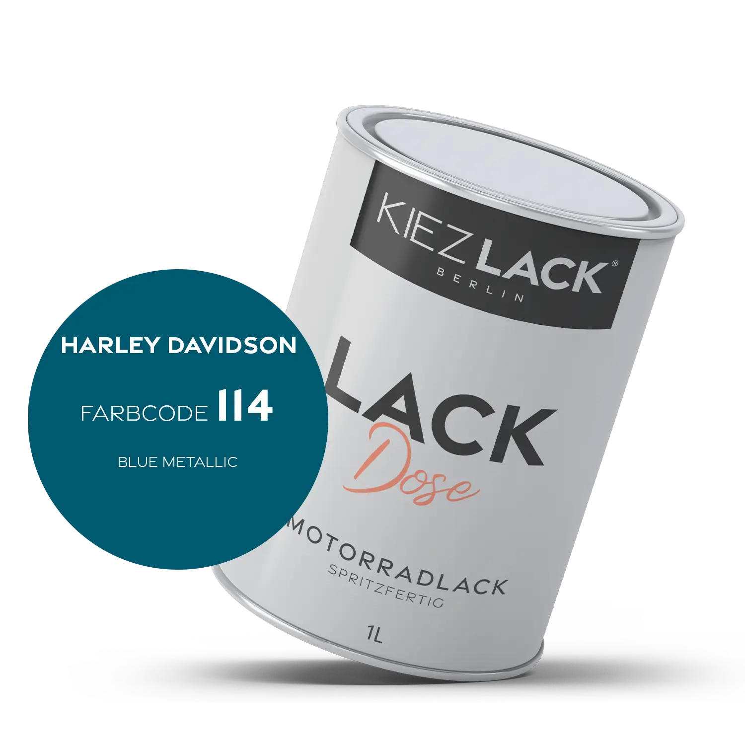 Kiezlack 1K Motorradlack Basislack Lackdose Harley Davidson 114 BLUE METALLIC