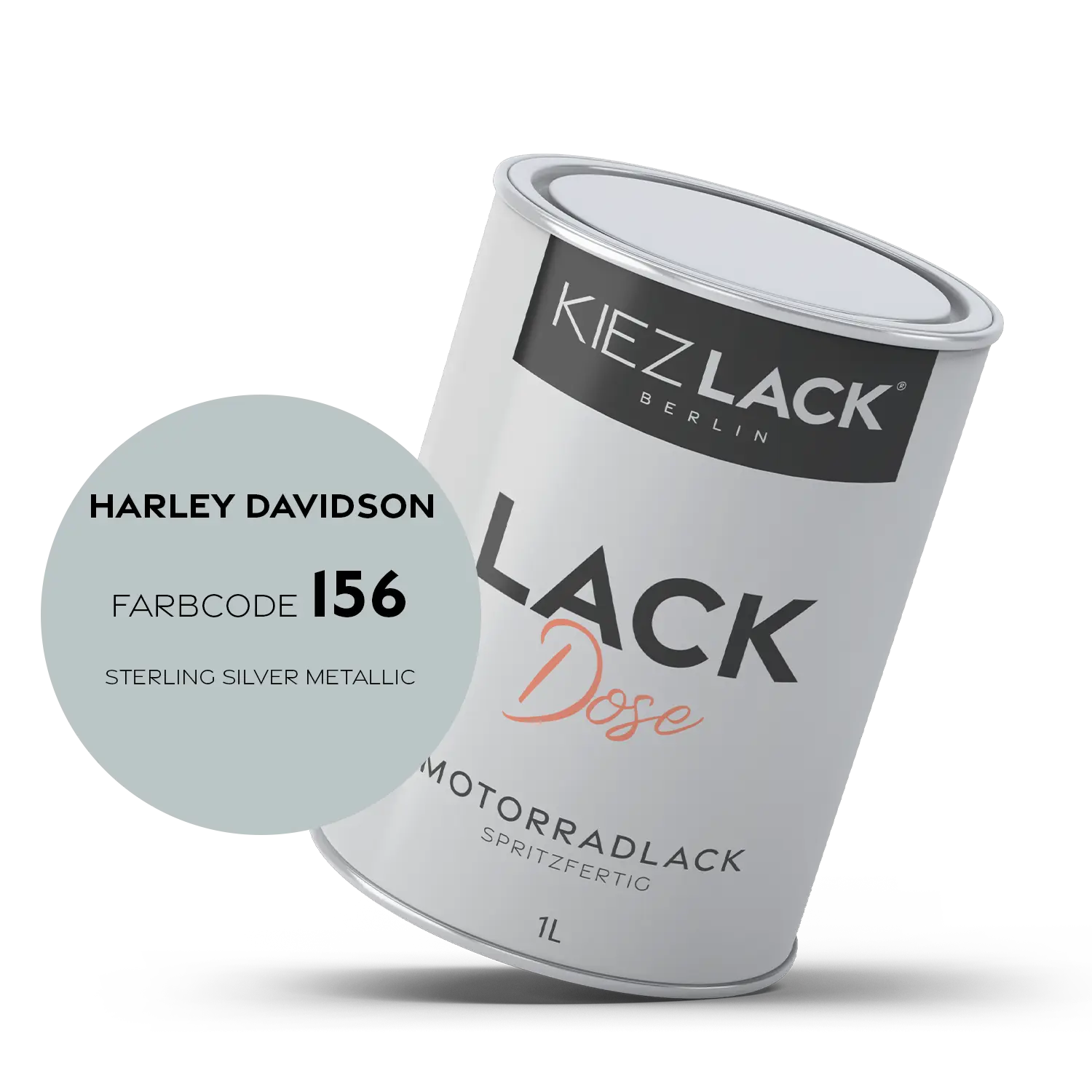 Kiezlack 1K Motorradlack Basislack Lackdose Harley Davidson 156 STERLING SILVER METALLIC