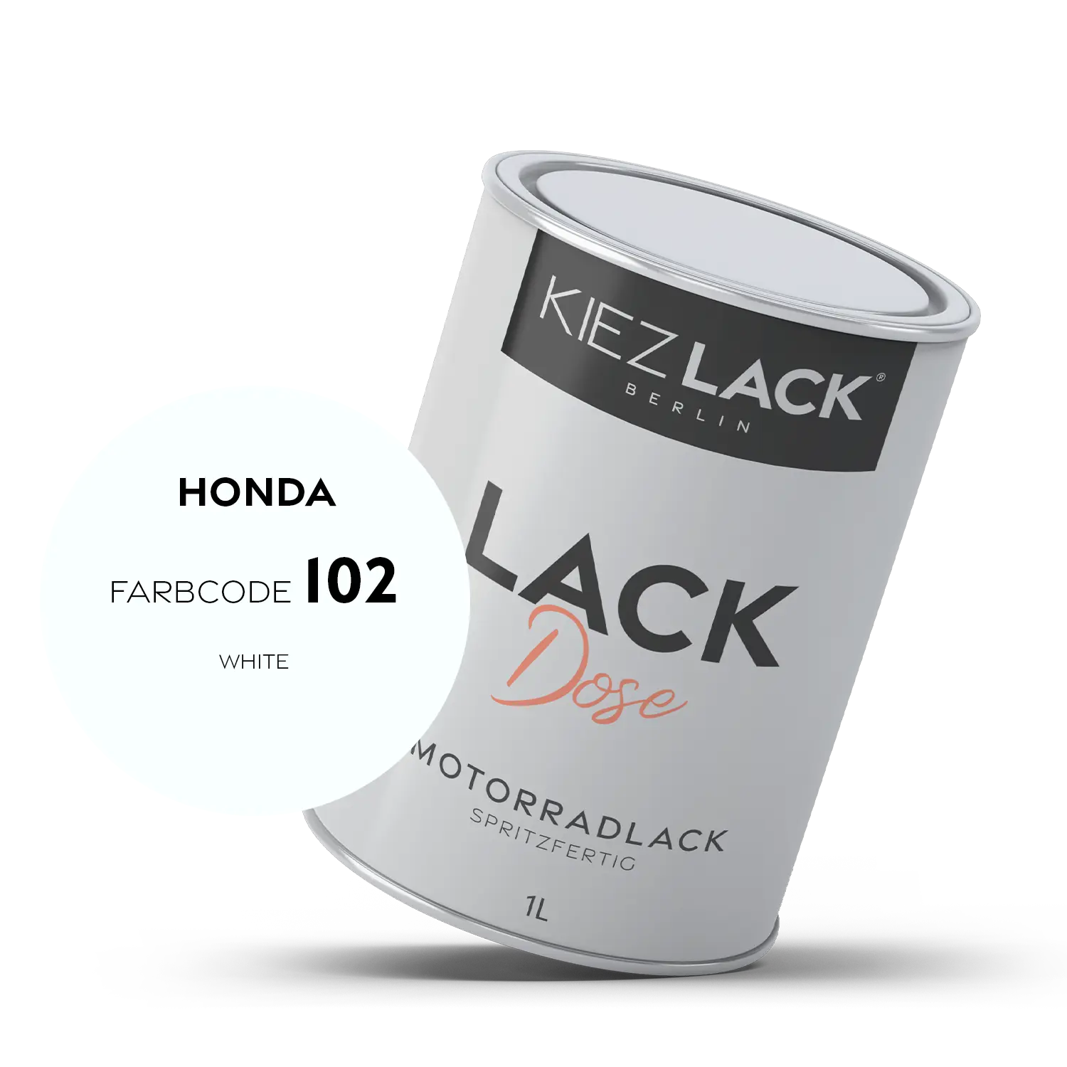 Kiezlack 1K Motorradlack Basislack Lackdose Honda 102 WHITE