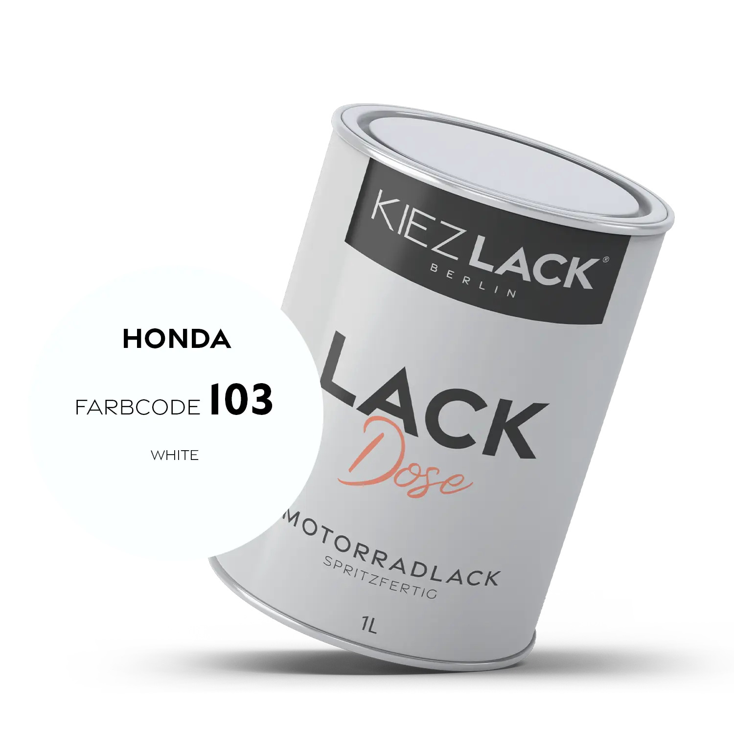 Kiezlack 1K Motorradlack Basislack Lackdose Honda 103 WHITE