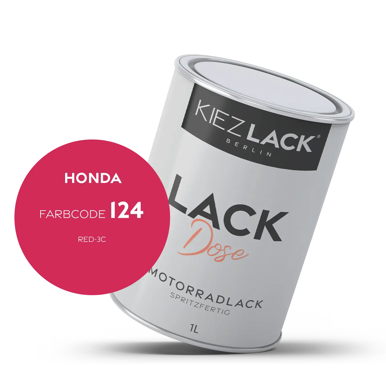 Kiezlack 1K Motorradlack Basislack Lackdose Honda 124 RED-3C