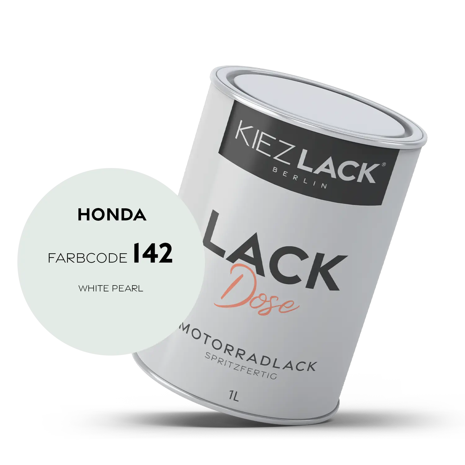 Kiezlack 1K Motorradlack Basislack Lackdose Honda 142 WHITE PEARL