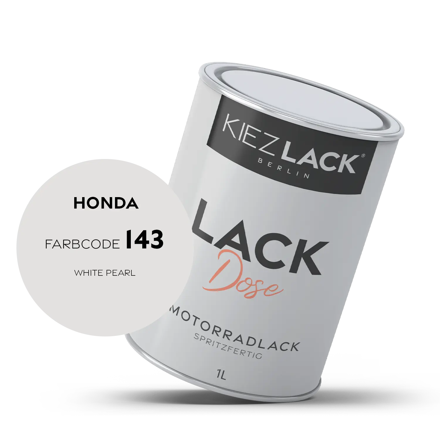 Kiezlack 1K Motorradlack Basislack Lackdose Honda 143 WHITE PEARL