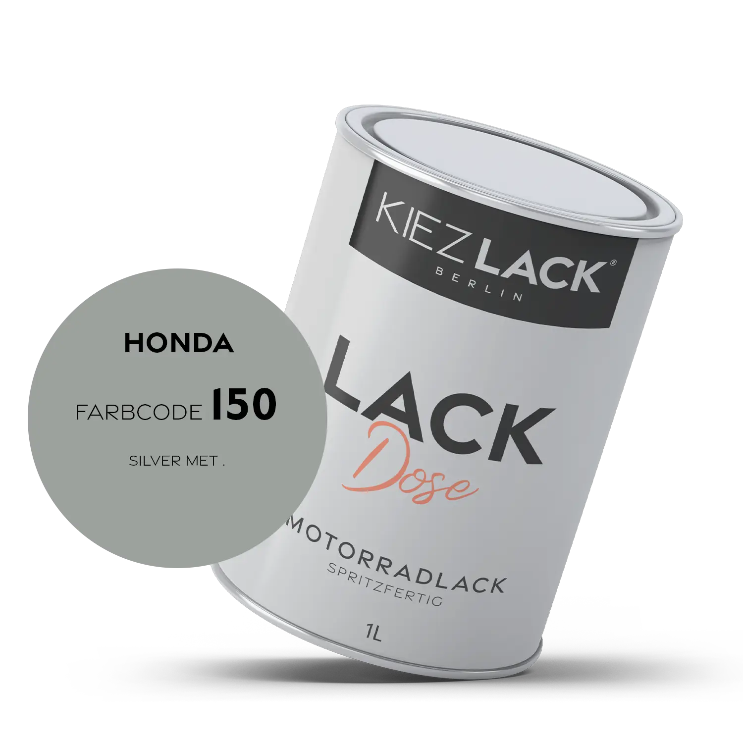 Kiezlack 1K Motorradlack Basislack Lackdose Honda 150 SILVER MET .