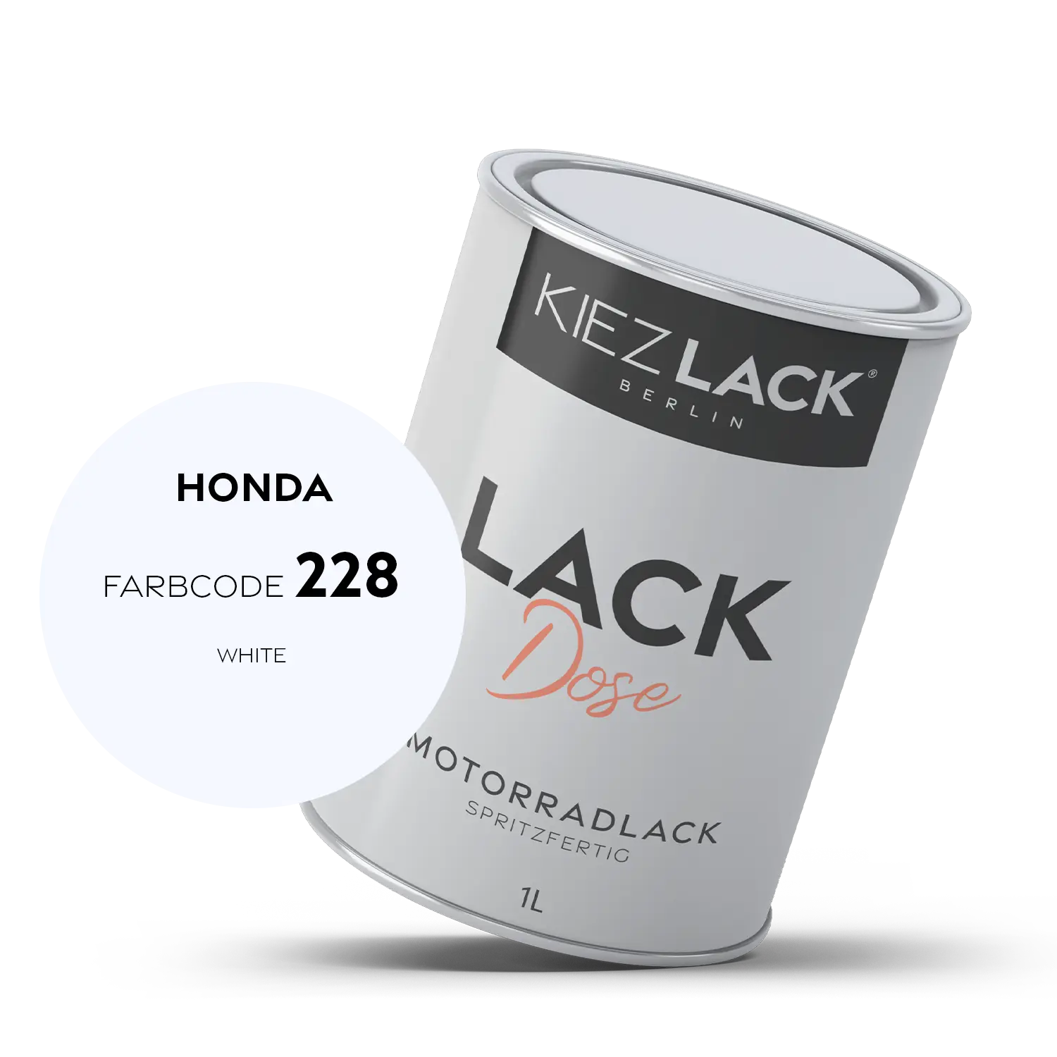 Kiezlack 1K Motorradlack Basislack Lackdose Honda 228 WHITE