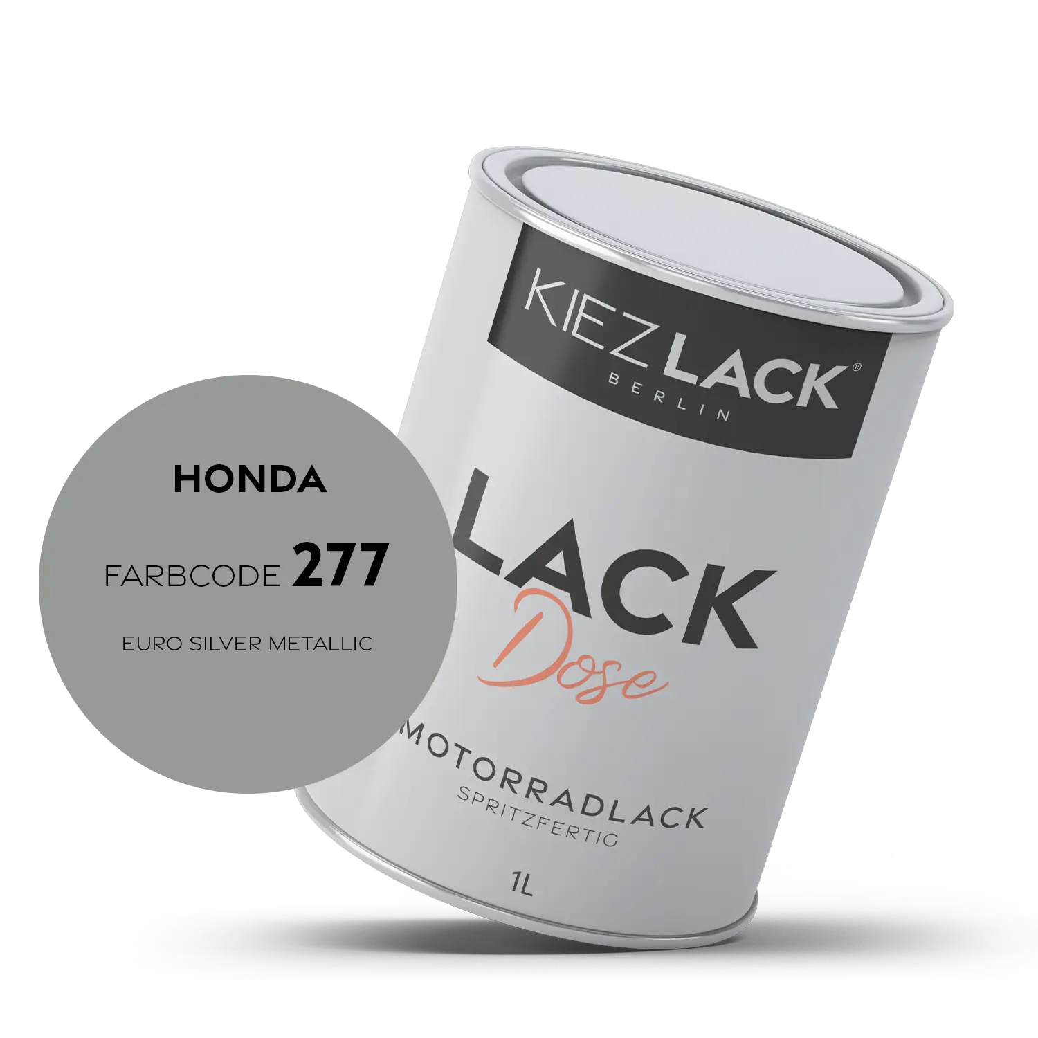 Kiezlack 1K Motorradlack Basislack Lackdose Honda 277 EURO SILVER METALLIC