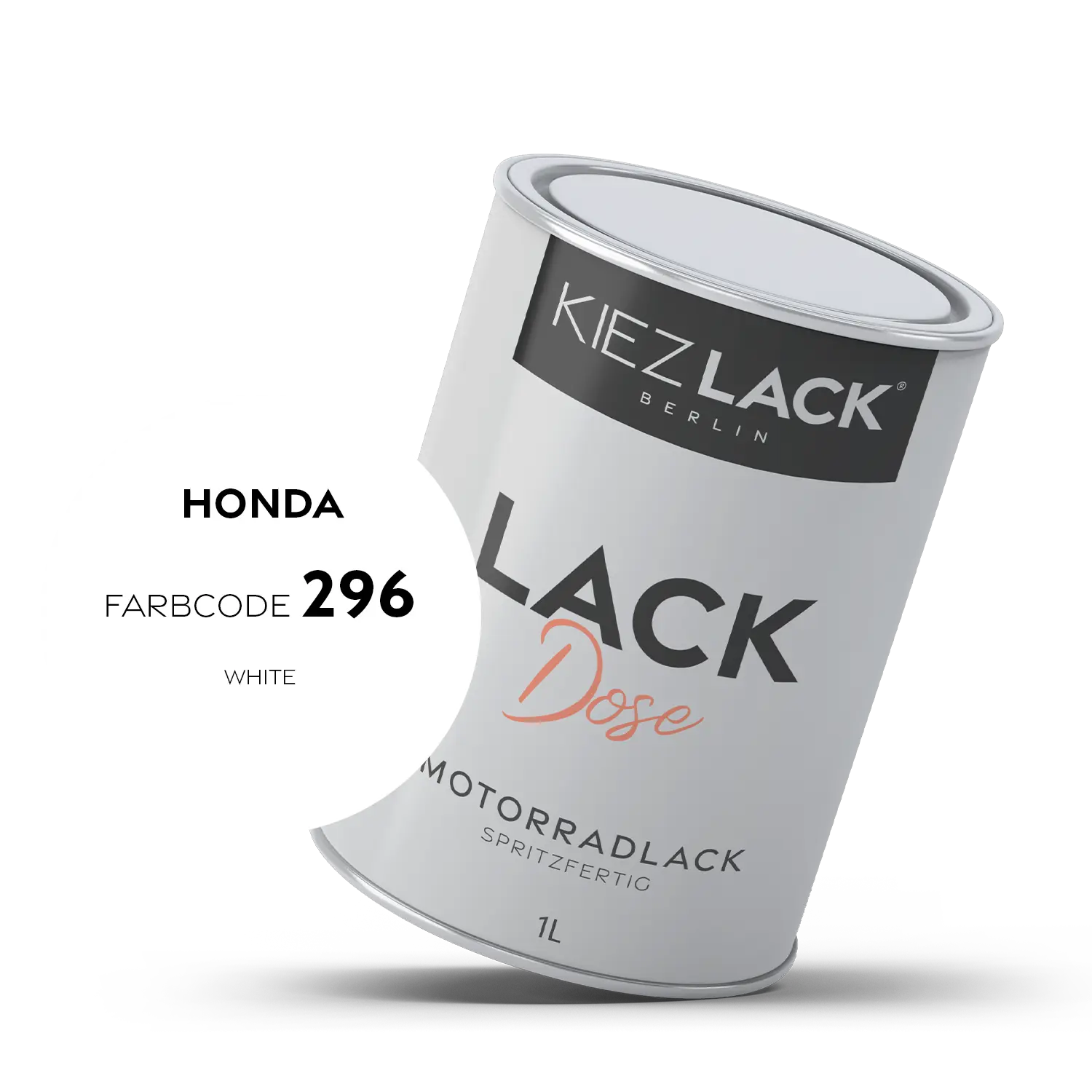Kiezlack 1K Motorradlack Basislack Lackdose Honda 296 WHITE