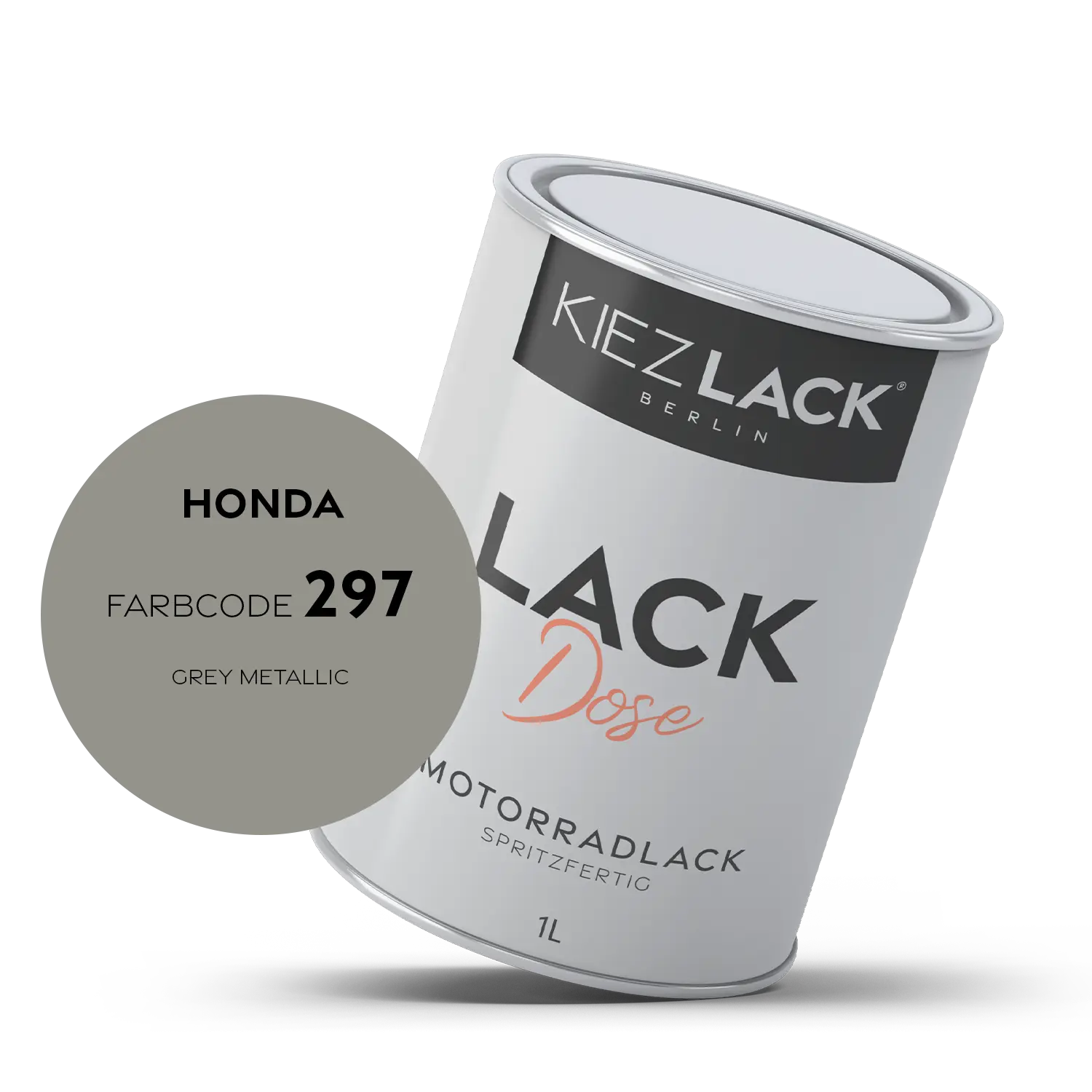 Kiezlack 1K Motorradlack Basislack Lackdose Honda 297 GREY METALLIC