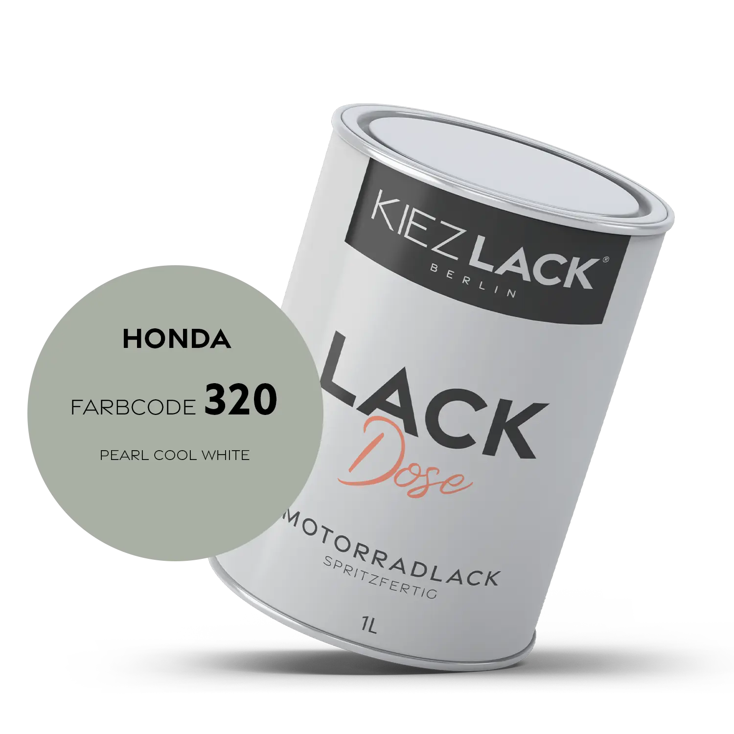 Kiezlack 1K Motorradlack Basislack Lackdose Honda 320 PEARL COOL WHITE