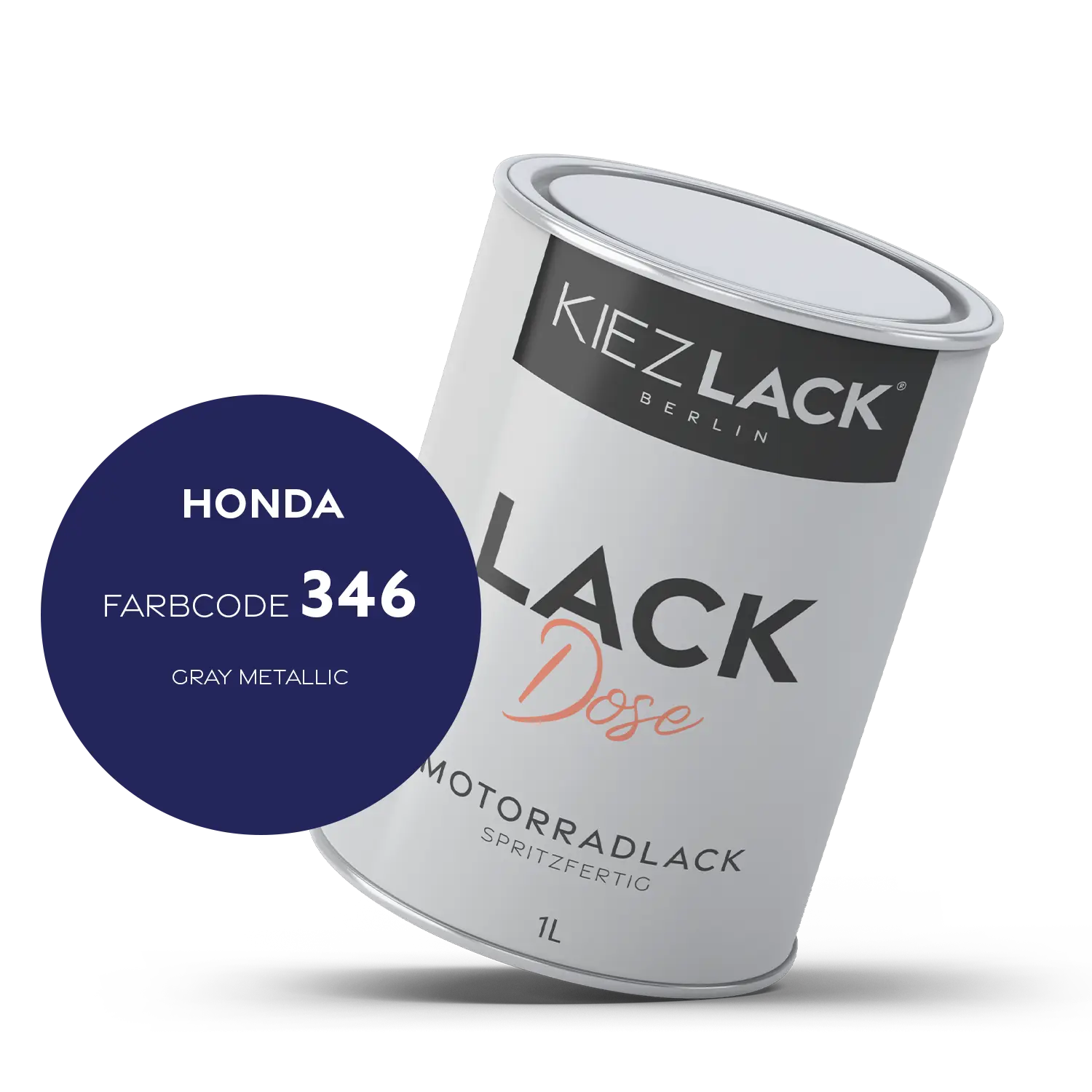 Kiezlack 1K Motorradlack Basislack Lackdose Honda 346 GRAY METALLIC