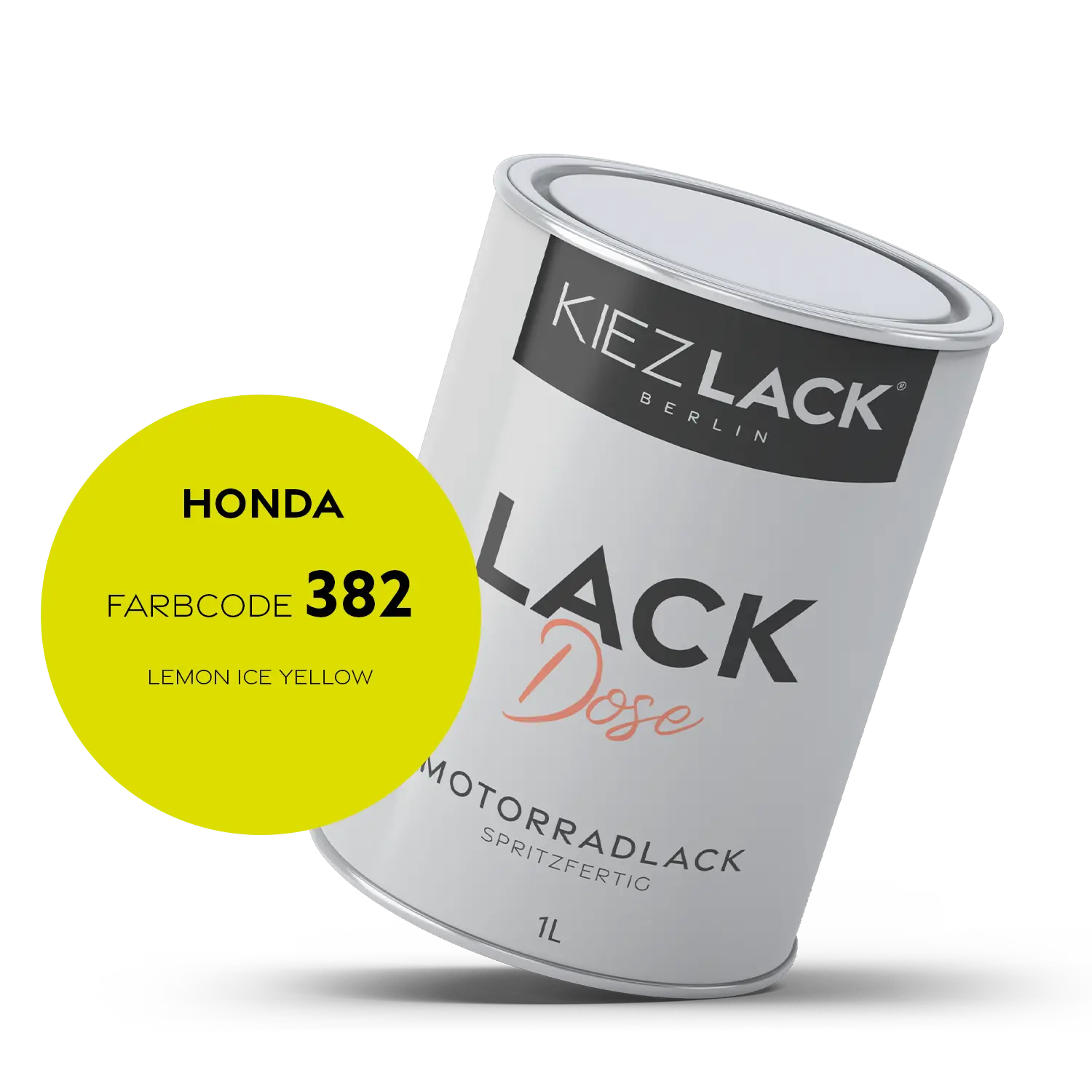 Kiezlack 1K Motorradlack Basislack Lackdose Honda 382 LEMON ICE YELLOW