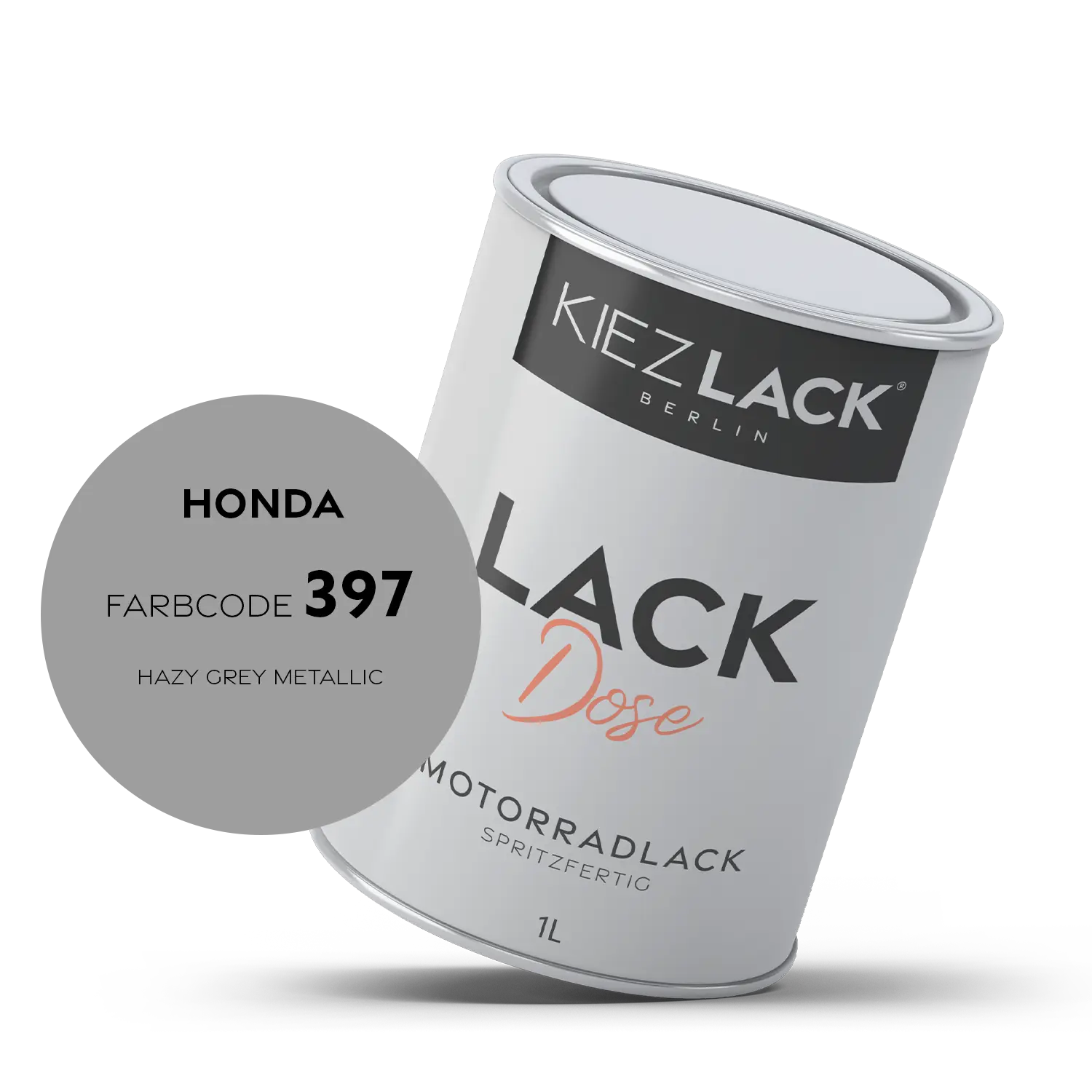 Kiezlack 1K Motorradlack Basislack Lackdose Honda 397 HAZY GREY METALLIC