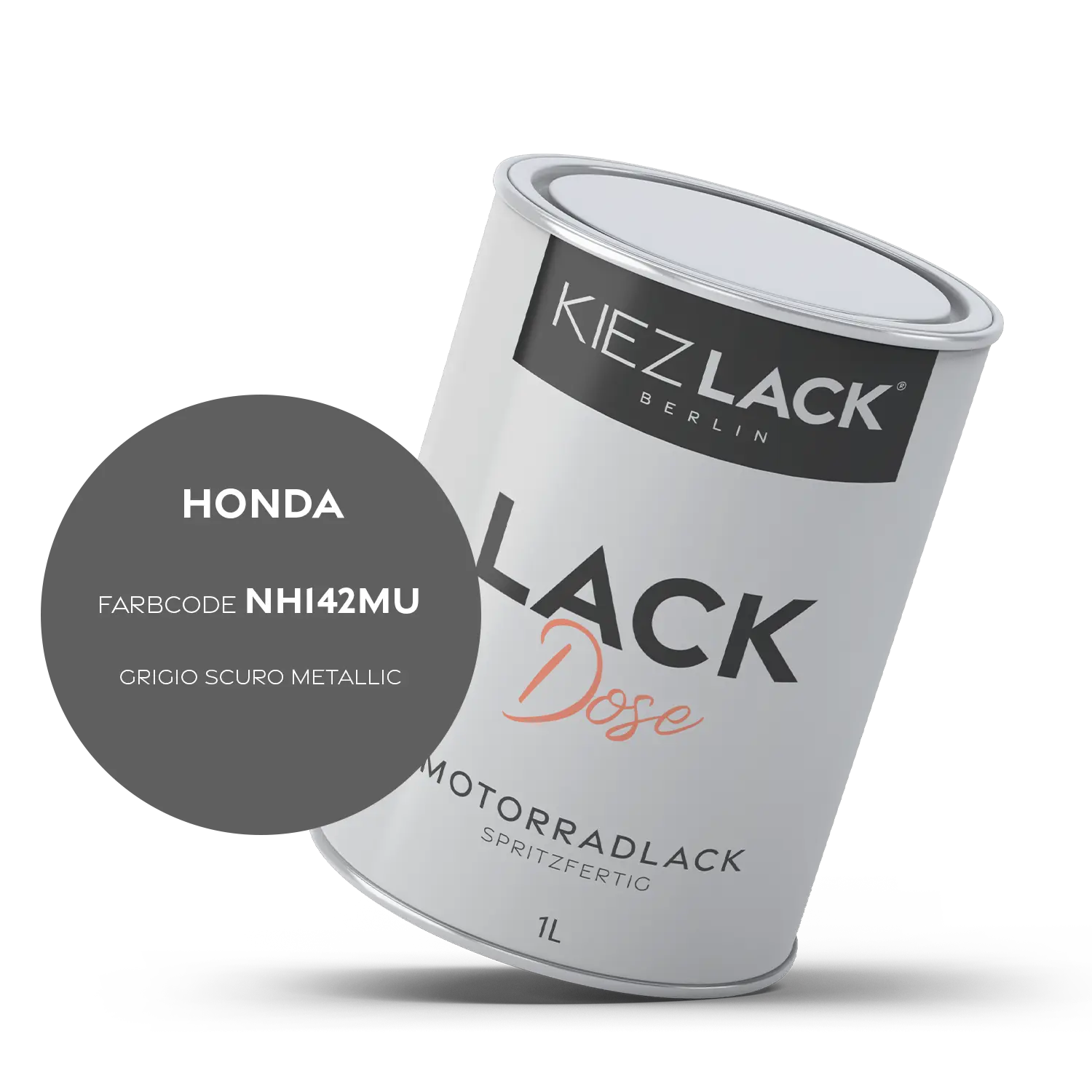 Kiezlack 1K Motorradlack Basislack Lackdose Honda NH142MU GRIGIO SCURO METALLIC