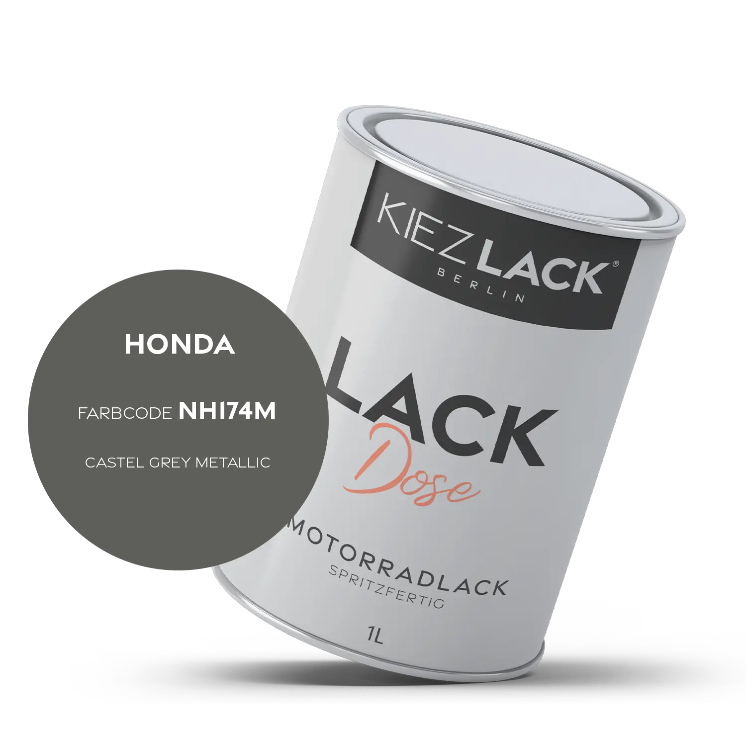 Kiezlack 1K Motorradlack Basislack Lackdose Honda NH174M CASTEL GREY METALLIC