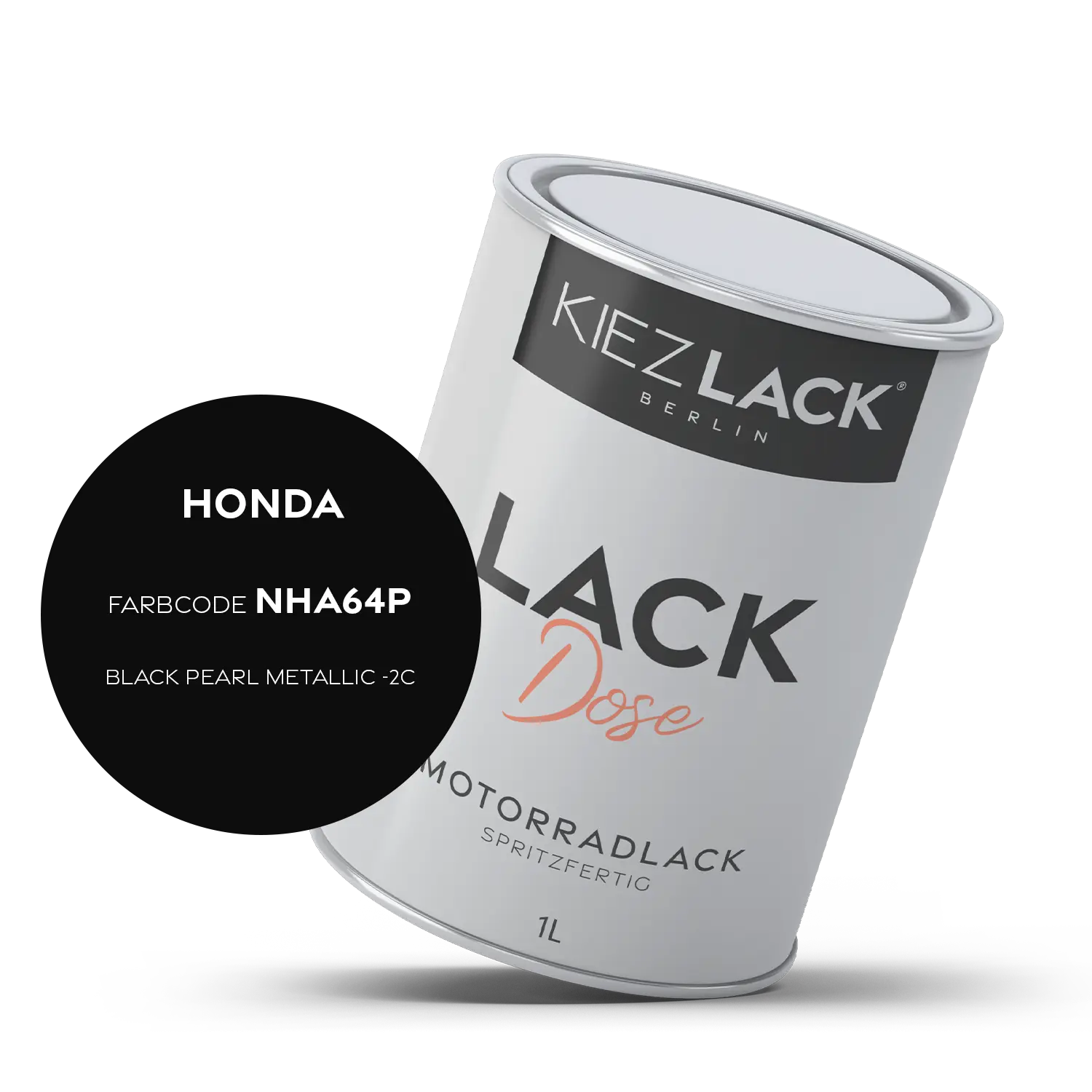 Kiezlack 1K Motorradlack Basislack Lackdose Honda NHA64P BLACK PEARL METALLIC -2C