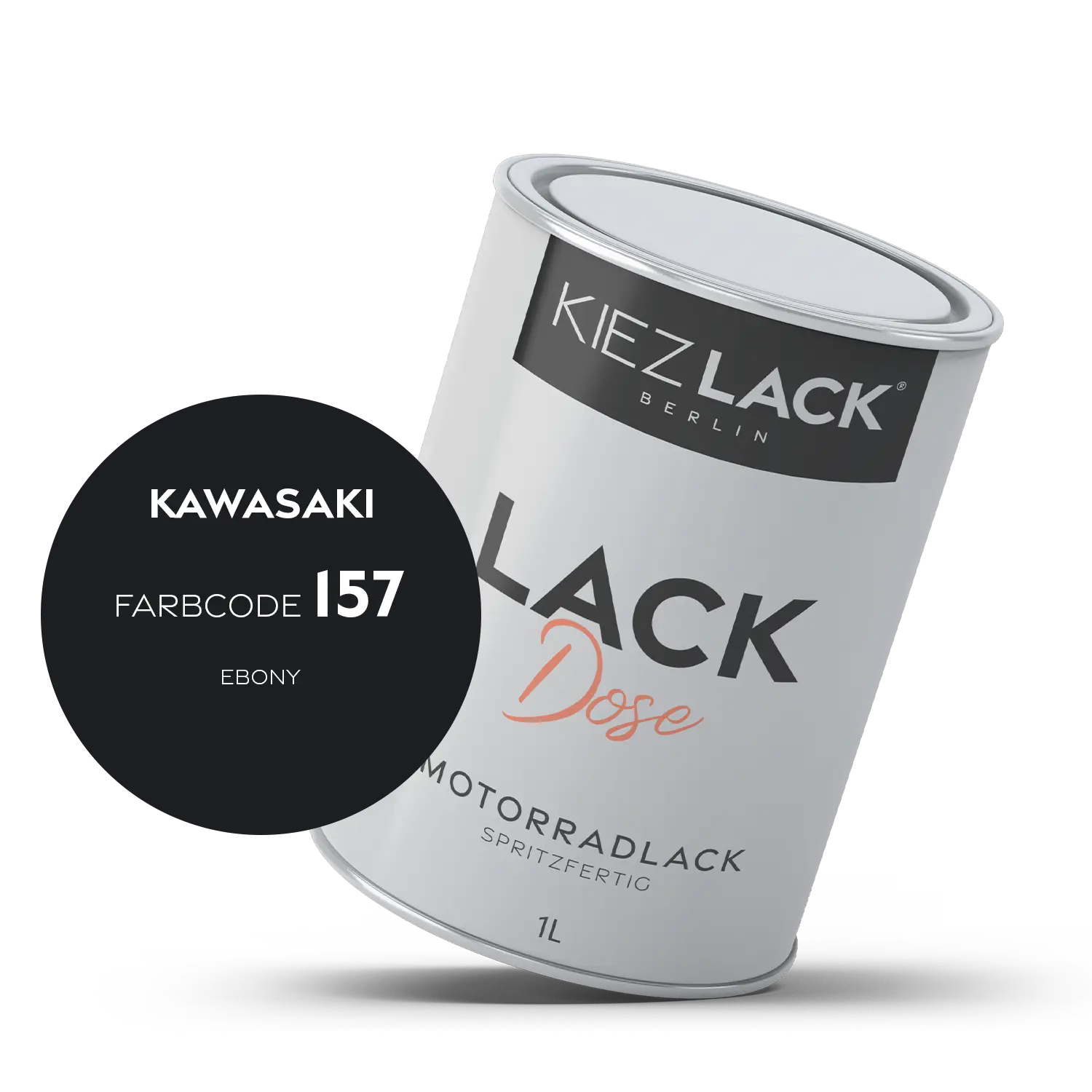 Kiezlack 1K Motorradlack Basislack Lackdose Kawasaki 157 EBONY