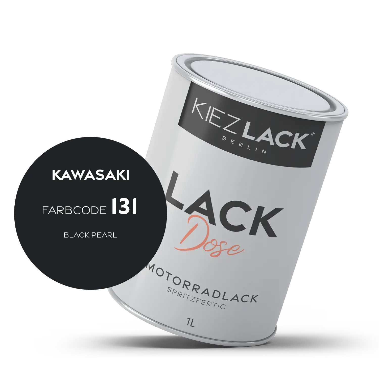 Kiezlack 1K Motorradlack Basislack Lackdose Kawasaki 131 BLACK PEARL