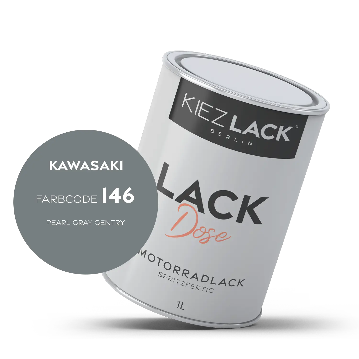 Kiezlack 1K Motorradlack Basislack Lackdose Kawasaki 146 PEARL GRAY GENTRY