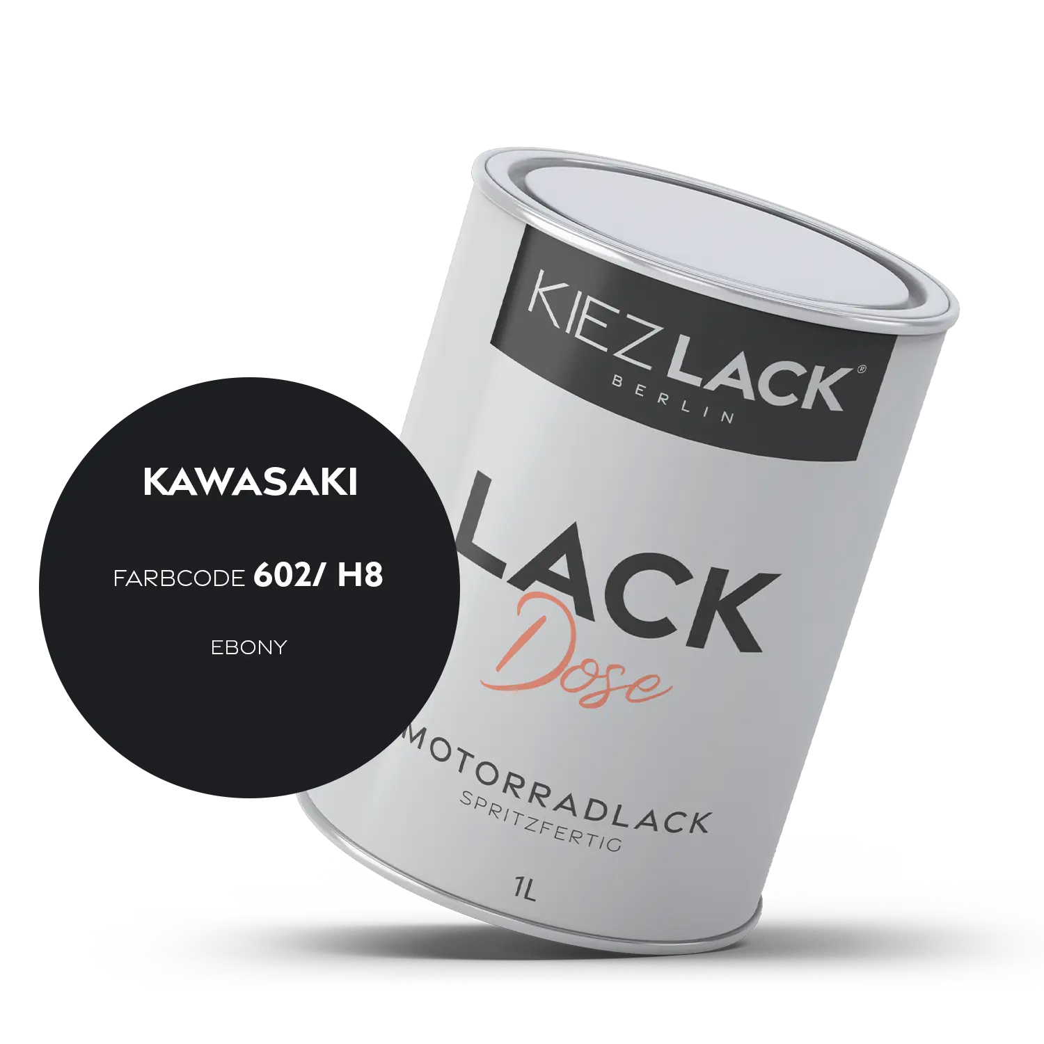 Kiezlack 1K Motorradlack Basislack Lackdose Kawasaki 602/ H8 EBONY