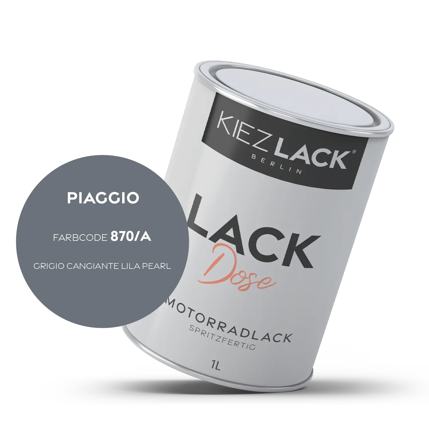 Kiezlack 1K Motorradlack Basislack Lackdose Piaggio 870/A GRIGIO CANGIANTE LILA PEARL