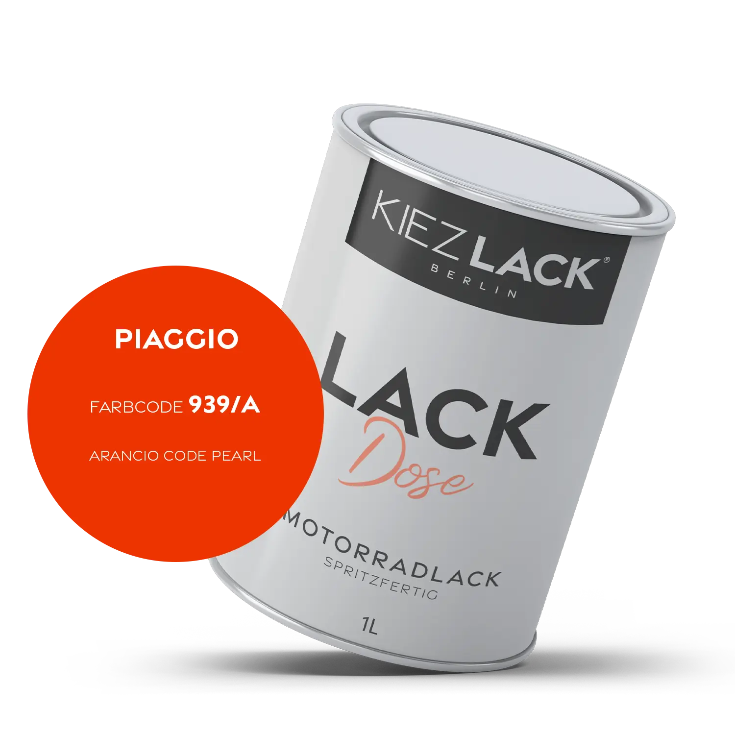 Kiezlack 1K Motorradlack Basislack Lackdose Piaggio 939/A ARANCIO CODE PEARL