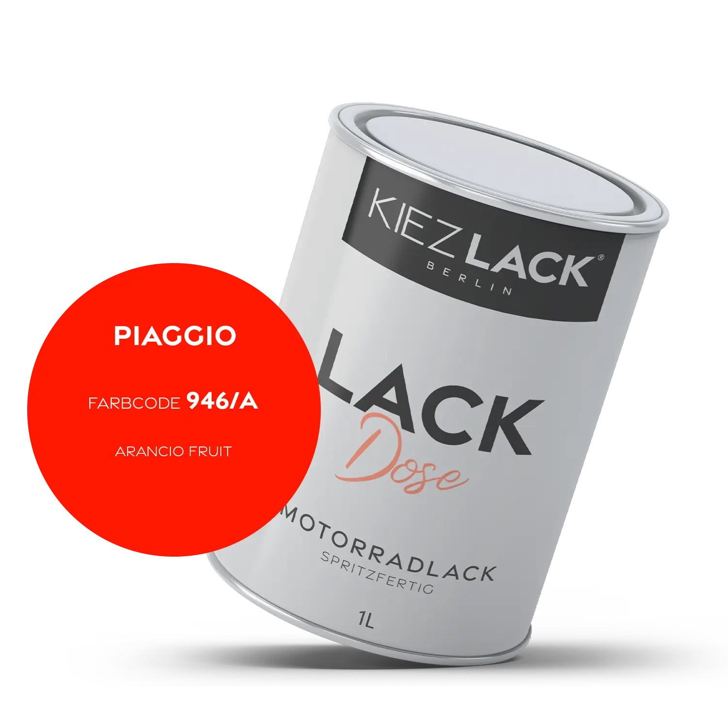 Kiezlack 1K Motorradlack Basislack Lackdose Piaggio 946/A ARANCIO FRUIT