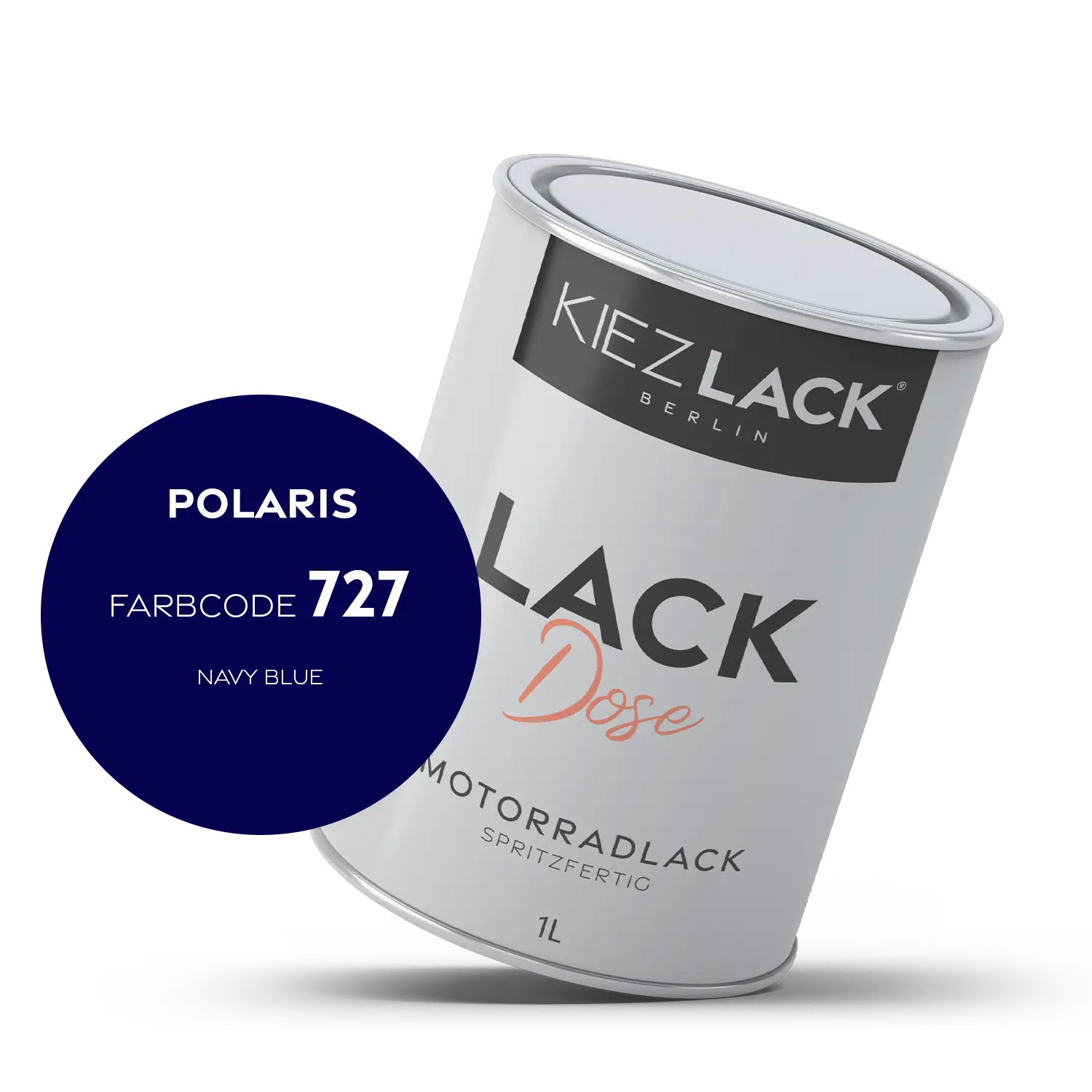 Kiezlack 1K Motorradlack Basislack Lackdose Polaris 727 NAVY BLUE