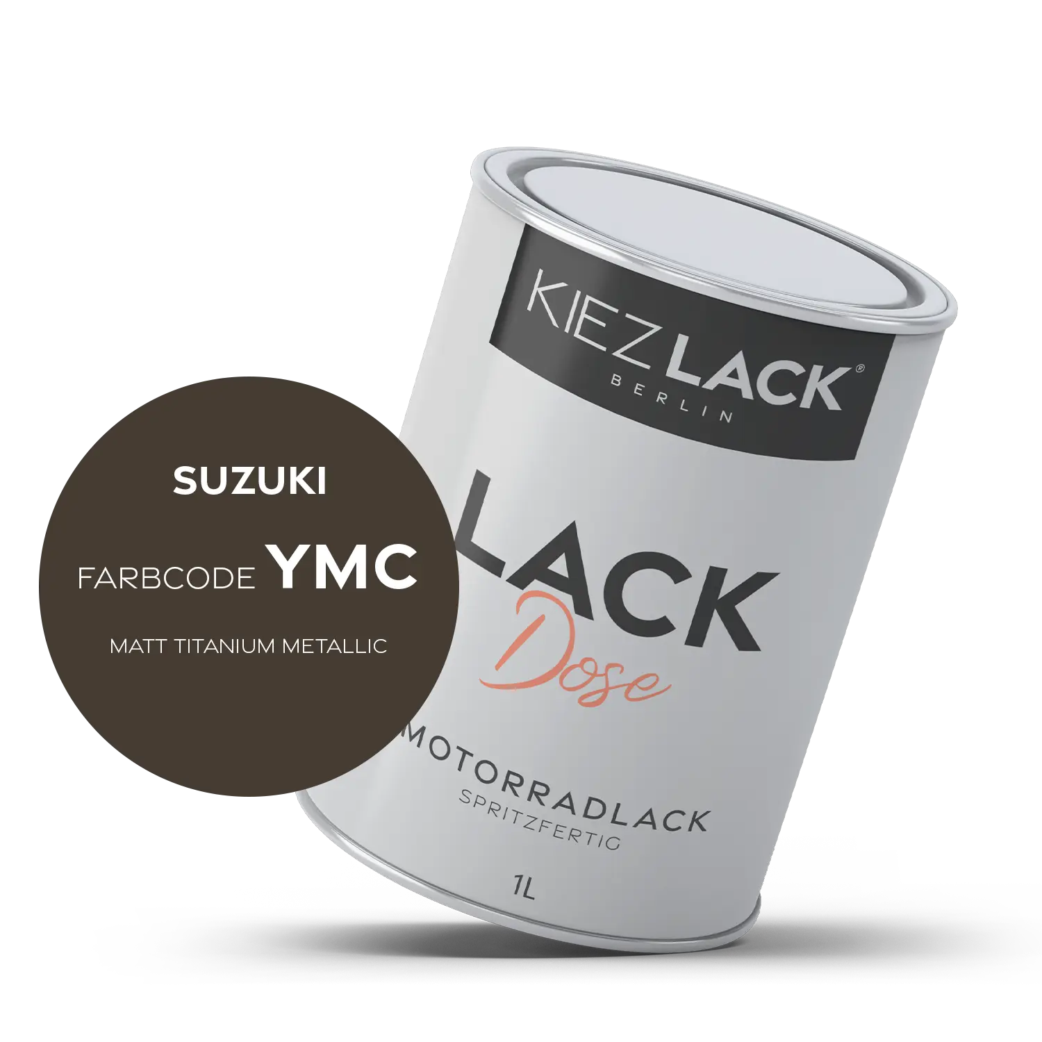 Kiezlack 1K Motorradlack Basislack Lackdose Suzuki YMC MATT TITANIUM METALLIC