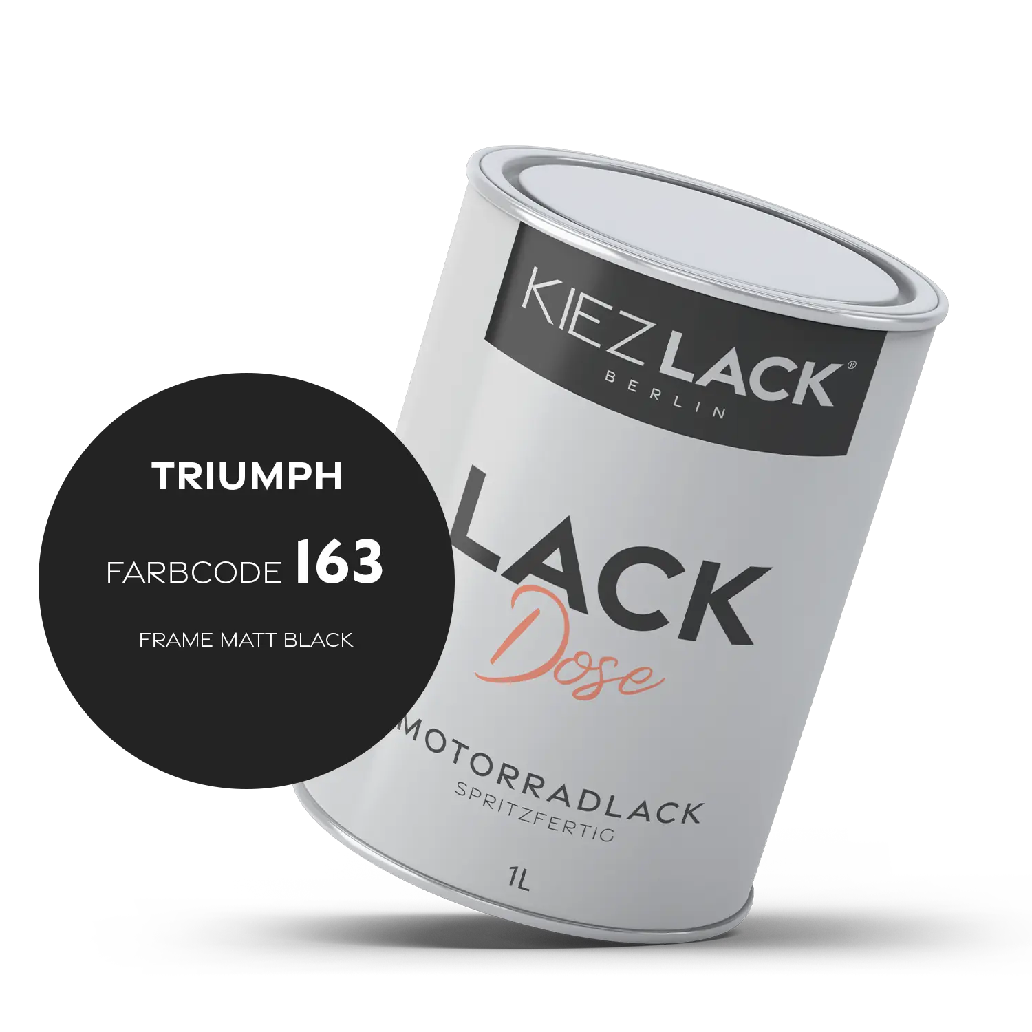 Kiezlack 1K Motorradlack Basislack Lackdose Triumph 163 FRAME MATT BLACK