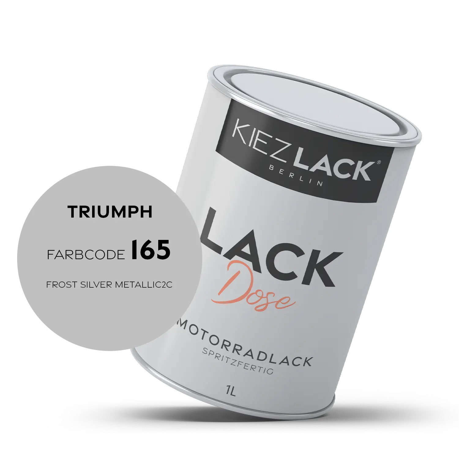 Kiezlack 1K Motorradlack Basislack Lackdose Triumph 165 FROST SILVER METALLIC2C