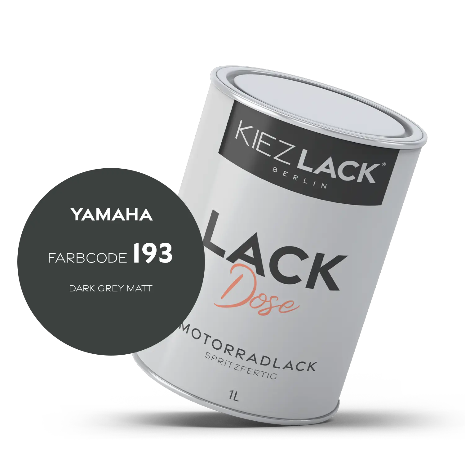 Kiezlack 1K Motorradlack Basislack Lackdose Yamaha 193 DARK GREY MATT