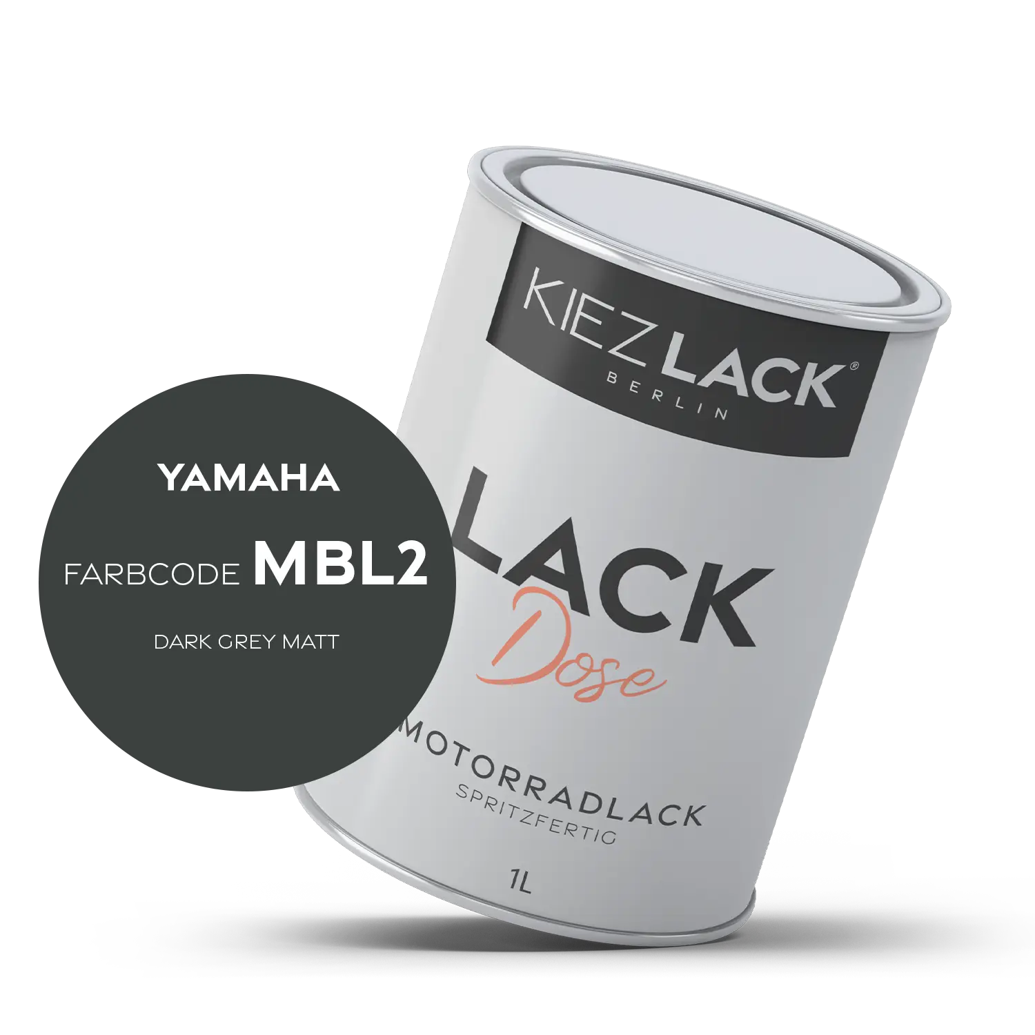Kiezlack 1K Motorradlack Basislack Lackdose Yamaha MBL2 DARK GREY MATT