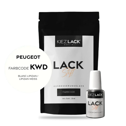 Autolack Lackstift Peugeot KWD BLANC LIPIZAN - Kiezlack