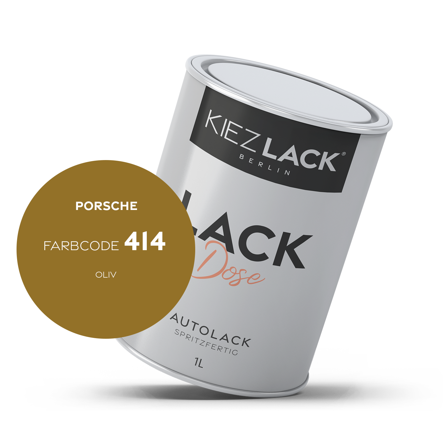 Kiezlack 1K Autolack Lackdose Basislack spritzfertig PORSCHE 414 OLIV